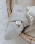 Organic Fleece Booties - Taupe Melange