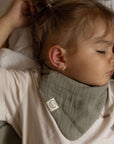 Organic Muslin Bibs - Khaki/Sand - SALE