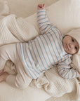 Organic Rib Sweatshirt - Blue Striped