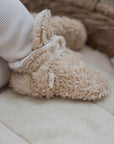 Organic Teddy Booties - Cream - SALE