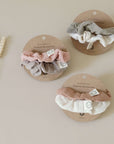 GOTS Organic Muslin Scrunchies - Khaki/Sand - SALE