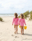 Sustainable UV Longsleeved Bathing Suit - Bright Pink (UV STANDARD 801)