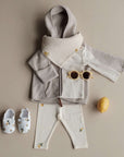 GOTS Organic Muslin Swaddle Set - Pure Lemon/Khaki - SALE