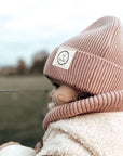 Organic Knit Beanie - Dusty Rose