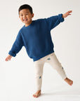 GOTS Organic Rib Leggings - Blueberries