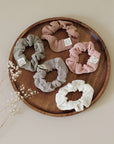 GOTS Organic Muslin Scrunchies - Walnut/Sand - SALE
