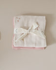 GOTS Organic Muslin Swaddle Set - Wildflowers/Dusty Rose - SALE