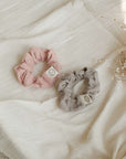 GOTS Organic Muslin Scrunchies - Dusty Rose/Caramel - SALE