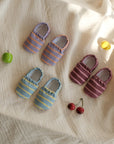 Vegan Shoes - Ocean Lemon (blue/yellow striped)