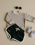 Organic Terry Shorts - Vintage Green
