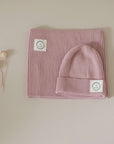 Organic Knit Scarf - Dusty Rose
