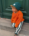 GOTS Organic Lounge Pants - Green Striped