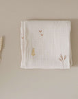GOTS Organic Muslin Swaddle Set - Wildflowers/Dusty Rose - SALE