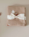 GOTS Organic Muslin Swaddle - Pure Apple - 120x120cm - SALE