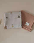 GOTS Organic Muslin Swaddle Set - Little Farm/Walnut - SALE