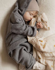 Organic Fleece Overall - Dark Grey Melange - SALE