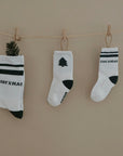 Organic Socks - Cosy Christmas - Green