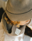 Organic Knit Scarf - Khaki