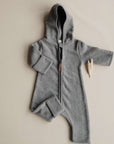 Organic Fleece Overall - Dark Grey Melange - SALE