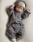 Organic Fleece Overall - Dark Grey Melange - SALE