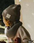 Organic Knit Scarf - Khaki