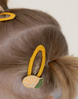 Hair Clips - Pure Lemon - Pack of 2