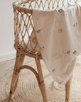 GOTS Organic Muslin Swaddle - Little Driver - 120x120cm - SALE