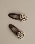 Hair Clips - Leo Hearts - Pack of 2