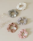 GOTS Organic Muslin Scrunchies - Dusty Rose/Caramel - SALE