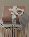 Organic Muslin Swaddle - Walnut - 120x120cm - S A L E