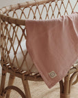 GOTS Organic Muslin Swaddle Set - Wildflowers/Dusty Rose - SALE