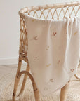 GOTS Organic Muslin Swaddle - Wildflowers -120x120cm - SALE