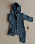 Organic Fleece Overall - Blue Melange - SALE