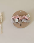 GOTS Organic Muslin Scrunchies - Dusty Rose/Caramel - SALE
