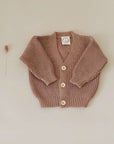 GOTS Organic Knit Cardigan - Walnut- S A L E