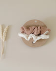 GOTS Organic Muslin Scrunchies - Walnut/Sand - SALE