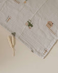 GOTS Organic Muslin Swaddle Set - Little Farm/Walnut - SALE