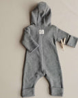Organic Fleece Overall - Dark Grey Melange - SALE
