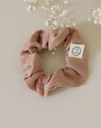 GOTS Organic Muslin Scrunchies - Walnut/Sand - SALE