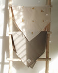 GOTS Organic Muslin Swaddle Set - Pure Lemon/Khaki - SALE