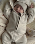Organic Fleece Overall - Light Beige Melange