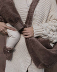Organic Teddy Booties - Mocha - SALE