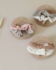 GOTS Organic Muslin Scrunchies - Walnut/Sand - SALE