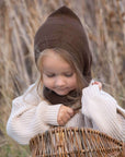 Organic Knit Balaclava - Chocolate Brown