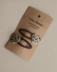 Hair Clips - Leo Hearts - Pack of 2