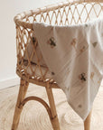 GOTS Organic Muslin Swaddle - Little Farm - 120x120cm - SALE