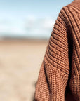 GOTS Organic Knit Cardigan - Walnut- S A L E