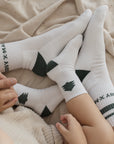 Organic Socks - Cosy Christmas - Green