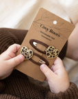 Hair Clips - Leo Hearts - Pack of 2