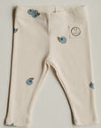 GOTS Organic Rib Leggings - Blueberries